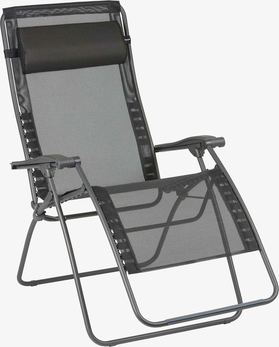 Lafuma RSXA Clip XL - Relaxstoel - Traploos Verstelbaar - Inklapbaar - Zero Gravity - Zwart