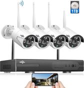 Complete Camerabewakingsset 3MP HD – WiFi - 4 Camera's