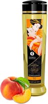Shunga Massageolie - Stimulation - Heerlijke Geur van Perzik - 240 ml - Erotische Massageolie