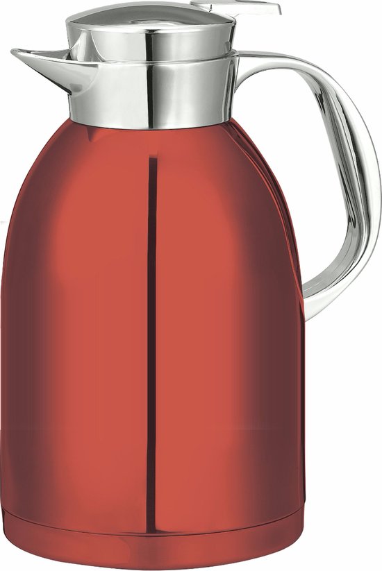 venijn Productie Vergissing XTRA Thermoskan - Isoleerkan Koffie Thee - Extra groot 1.8 liter - Kleur  Rood/zilver -... | bol.com
