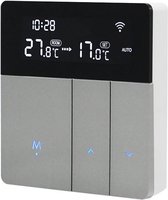 Maenor® Digitale Thermostaat WiFi - met App - Temperatuurregelaar - voor CV - Draadloos - Radiator - Grijs- Temperatuurmeter - Voice Control - Wit