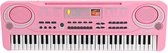 Maenor® Elektronisch Keyboard - met Microfoon - Piano Muziekinstrument - voor Kinderen - Kind - Karaoke - 61 Toetsen - Speelgoedpiano - Roze