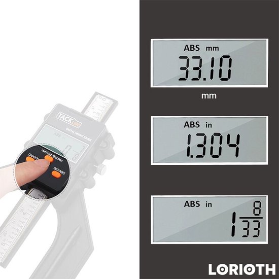 Dieptemeter 0-85 mm, zeer nauwkeurig lcd-digitaal display, schuifzadel, schuifzadel, liniaal, hoogte- en dieptemeter