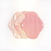 ImseVimse wasbaar inlegkruisjes - 3 stuks - Pink Sprinkle - Bloesem roze mix
