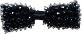 Jessidress® Luxe Haarclips Feestelijke Haar Clip met Steentjes Dames Baret Haarspeld - Zwart