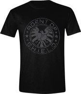 The Avengers – SHIELD Beaten Circle T-Shirt-M