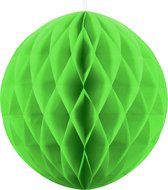4 Papieren honeycomb bollen helder groen 10 cm Kerstversiering - kerstbal - honeycomb - kerst - groen