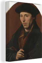 Canvas Schilderij Portret van een Haarlems burger - Schilderij van Jan van Scorel - 30x40 cm - Wanddecoratie