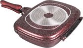 Dubbelzijdige Grillpan (32 cm - geschikt voor alle warmtebronnen)