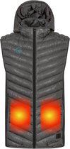 GLØDE Elektrische Verwarmde Kleding Jas Bodywarmer Vest Heren Grijs Maat XL Incl. Powerbank