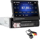 Universele DVD-speler Auto MP5-speler - Intrekbaar voorpaneel - 7 ''high-definition touchscreen - Geheugen van 18 zenders - MP3 RDS Afstandsbediening - Met achteruitrijcamera