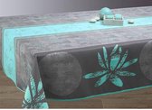 Tafelkleed anti-vlek Lotus bleu ovaal 240 cm Tafellaken - Decoratieve Tafel Accessoires - Woonkamer Decoratie - Bonne et Plus®