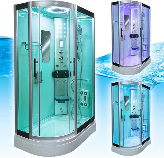 Complete Gesloten Douchecabine 120X80X215 Palma LINKS. MENGKRAAN. Luxe