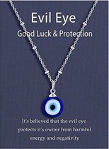 Evileye – evil – eye – blauwe evileye – ketting – unisex – geluk – bescherming – diepe blauw -boze oog ketting -turkse oog -nazar boncuk -sinterklaas cadeau ketting -cadeau voor vriendin-best