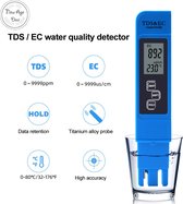 Compteur TDS, EC et température de Water - 3 en 1 - Compteur de température de Water - Compteur TDS - Compteur EC - Blauw