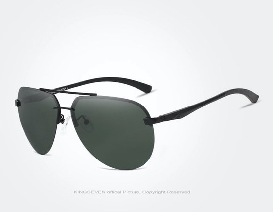 KingSeven Greenstar - Pilotenbril met UV400 en polarisatie filter - Z178
