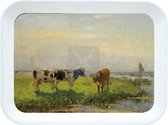 Dienblad koeien melamine 24x33cm