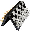 Afbeelding van het spelletje Magnetisch schaakspel 24 cm met gouden schaakstukken en inklapbaar schaakbord voor kinder schaak plezier
