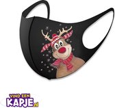 Rudolf kerst mondkapje 2 | Kerst mondkapje van Kerstkapje.nl | Kerst mondkapjes | Neopreen