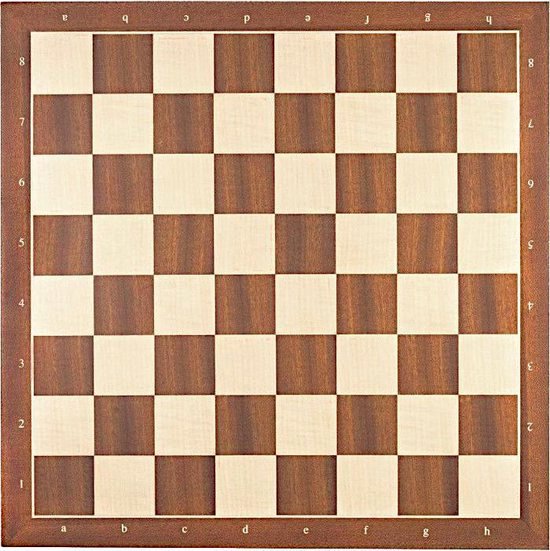 Luxe schaakbord mahonie en esdoorn 45 cm met notatie - veldmaat 50 mm -  maat 5 | Games | bol.com