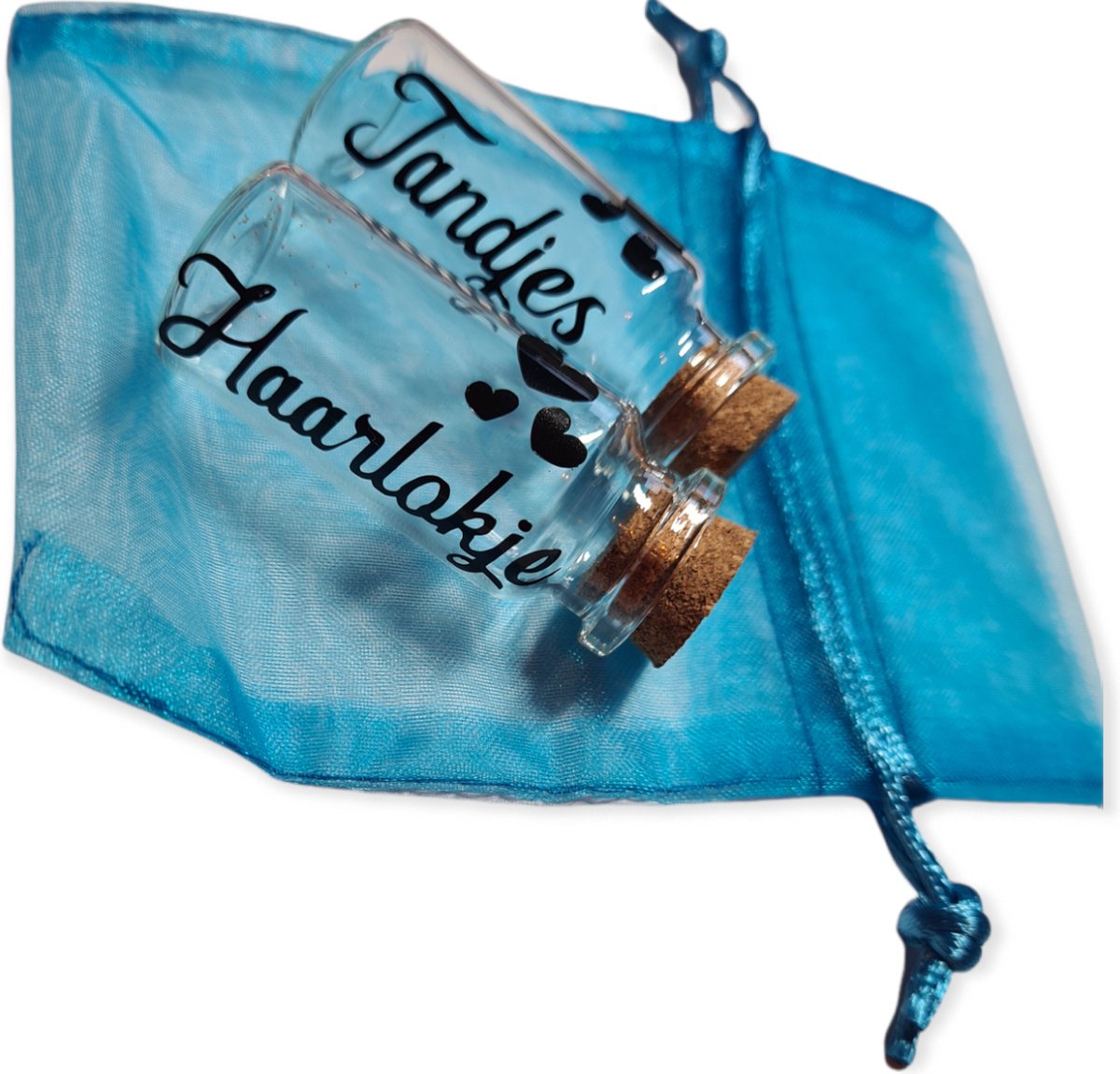 Goedkoopste Haarlokje & Tandjes - incl Blauw zakje - baby geschenkset.