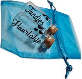 Haarlokje & Tandjes - incl Blauw zakje - baby geschenkset.