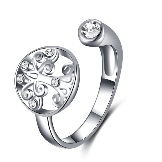 Di Lusso - Ring Zowie - Cristaux Swarovski - Or blanc - Femme - Multitaille