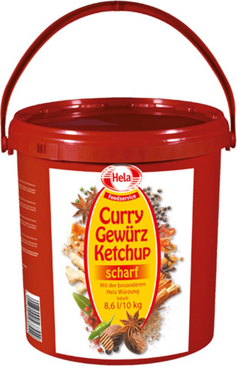 Hela Curry kruiden ketchup - scharf met peper, paprika en chili - 10 kg