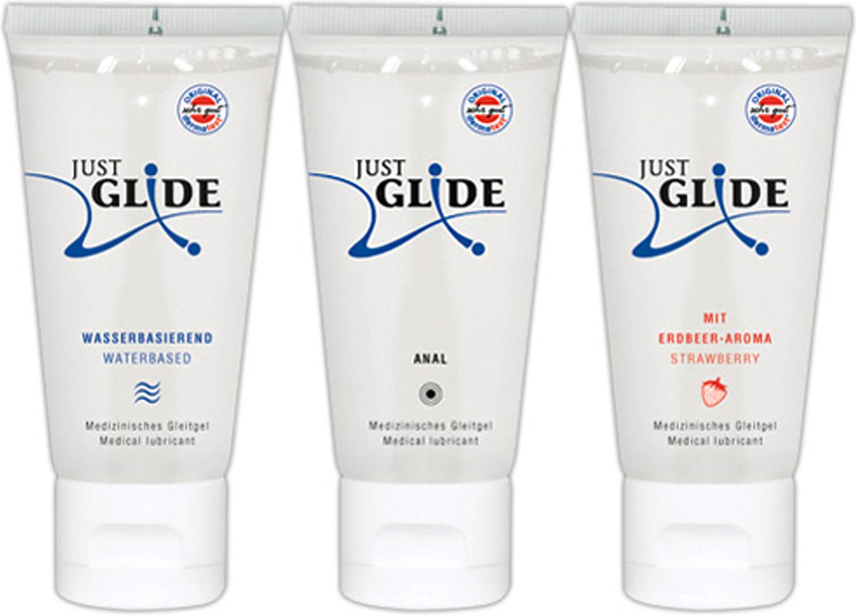 Goedkoopste Just Glide Mix - 3 x 50 ml - Glijmiddel