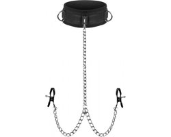 Master Series Submission Halsband Met Tepelklemmen