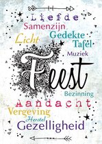 Kerstkaarten - Multicolor - Feest - Christelijk - Bijbel - Geloof - Picture Design - 6 stuks