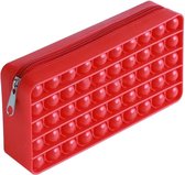 Pop it Etui - School etui - Pennenzak - Pencil case - Fidget toys - Pop it - Rode kleur - Make-up tasje - Voor jongens en meisjes