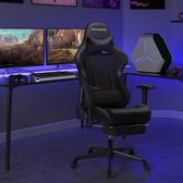 WoonWerkInterieur - Bureaustoel - Gamestoel - Racestoel- Ligstoel - Gamingchair - Zwart - Rugkussen - Nekkussen - Synthetisch leer