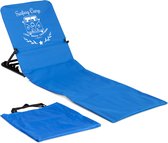 JEMIDI Strandmat Zwembadmat met rugleuning slechts 1,7 kg - Super licht!!! Zwembad mat lounger strand ligstoel - Blauw/Bus