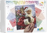 Pixelhobby geschenkdoos KERST 9 basisplaten - Kerstman