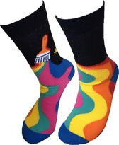 Verjaardag cadeau - Paint Brush - Grappige sokken - Paint sokken - Mismatch Sokken - Leuke sokken - Vrolijke sokken - Luckyday Socks - Cadeau sokken - Socks waar je Happy van wordt