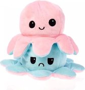 Octopus Mood Knuffel - roze&blauw -