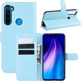 Book Case - Xiaomi Redmi Note 8 (2021) Hoesje - Lichtblauw