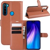 Book Case - Xiaomi Redmi Note 8 (2021) Hoesje - Bruin