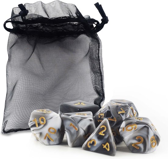 Thumbnail van een extra afbeelding van het spel Lapi Toys - Dungeons and dragons essential kit - D&D polydice tray - Dobbelstenen mega set - Dnd dice tray - Dnd polydice - Rolling tray - Inclusief 3 sets dobbelstenen (21 stuks) - Met gratis d&d dice bags