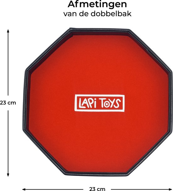 Thumbnail van een extra afbeelding van het spel Lapi Toys - Dungeons and dragons essential kit - D&D polydice tray - Dobbelstenen mega set - Dnd dice tray - Dnd polydice - Rolling tray - Inclusief 3 sets dobbelstenen (21 stuks) - Met gratis d&d dice bags