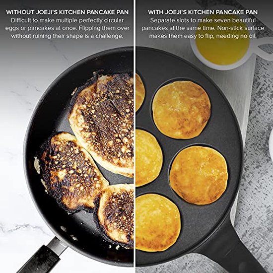 Poele pancakes induction ou gaz à 7 trous en aluminium antiadhésif - Poele  a crepe
