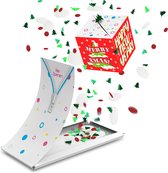 Boemby - Exploding Confetti Cube - Cadeau de Noël - Carte de Noël - Cadeau de boîte aux lettres - Cube de boule - Original et Uniek
