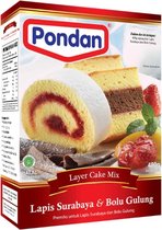 Pondan - Surabaya laag & swiss roll cake - Lapis surabaya & Bolu gulung - 2 x 400g