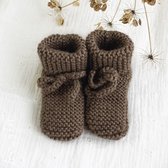 Gebreide Baby Slofjes | Bruin | Ivy and Soof