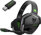 Draadloze Gaming Headset met Noise Cancelling - Compatibel met PS4/PS5 Headset -Surround Bluetooth Headset – Over-ear Gaming Headset Zonder Vertraging-Groen