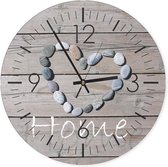 Trend24 - Wandklok - Home - Muurklok - Quotes - 60x60x2 cm - Grijs