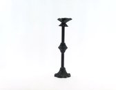 Oneiro’s Luxe kandelaar HELENA ZWART – 9x32D- kaarsenhouder - waxinelichthouder - decoratie – woonaccessoires – wonen -decoratie – kaarsen – metaal - hout