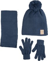 Kitti 3-Delig Winter Set | Muts met Fleecevoering - Sjaal - Handschoenen | 4-8 Jaar Jongens | Super Cool-03 (K2170-13)