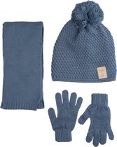Kitti 3-Delig Winter Set | Muts met Fleecevoering - Sjaal - Handschoenen | 4-8 Jaar Jongens | Super Cool-04 (K2170-13)